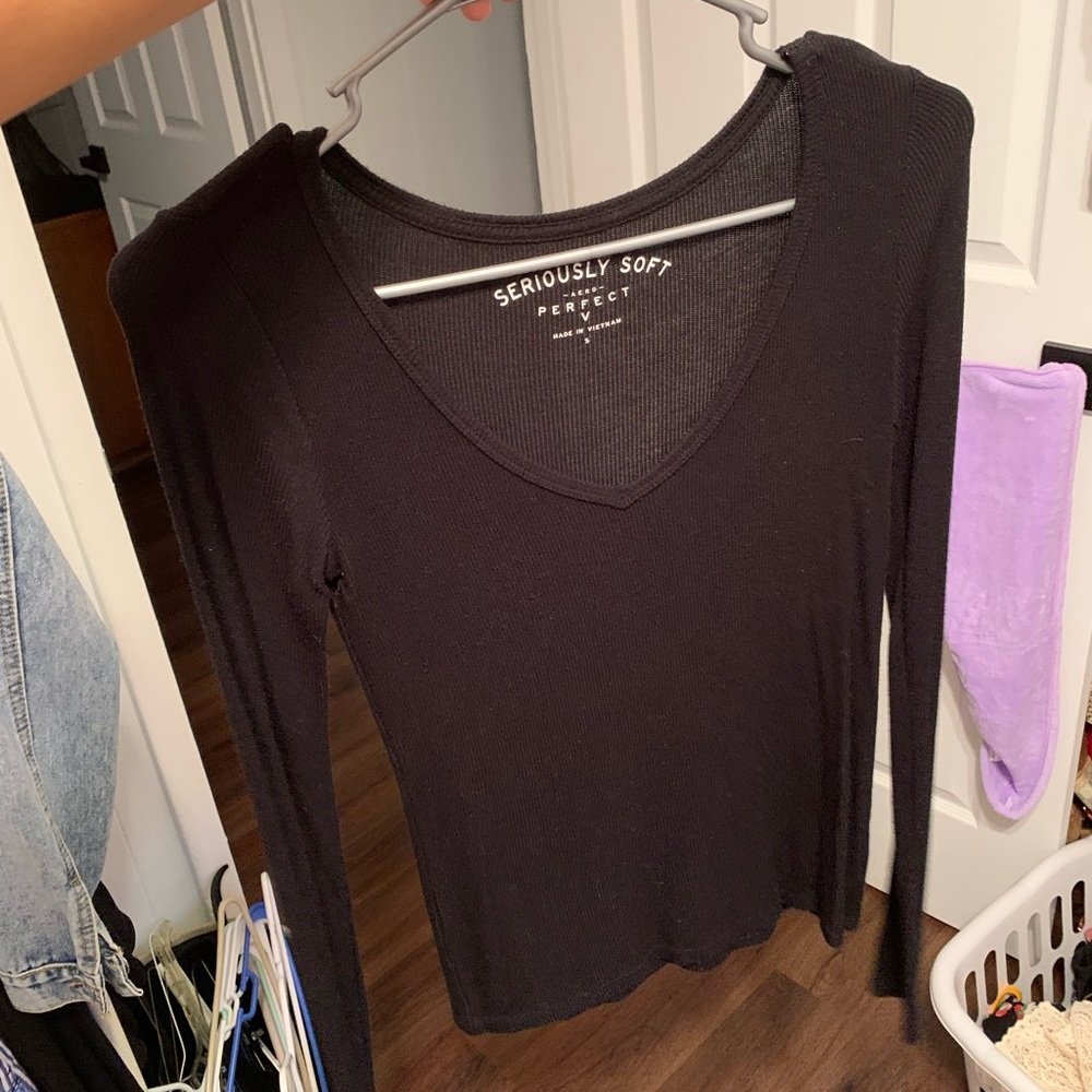 Aero black long sleeve soft shirt